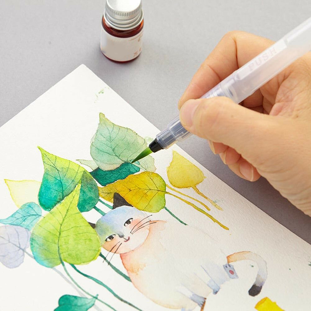 

3pcs/Set Water color Brush Pen Set Kit Refillable Markers Paint Watercolor Brush for Painting Drawing Art Supplies Felt-tip Pens