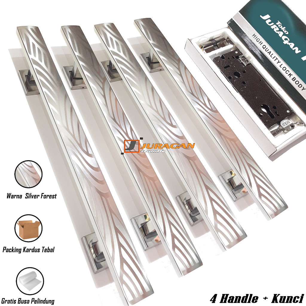 Handle Pintu Set Kunci Premium 60 cm - Gagang Aesthetic Mewah 2023 - Pegangan Kunci Pintu Body Pelor
