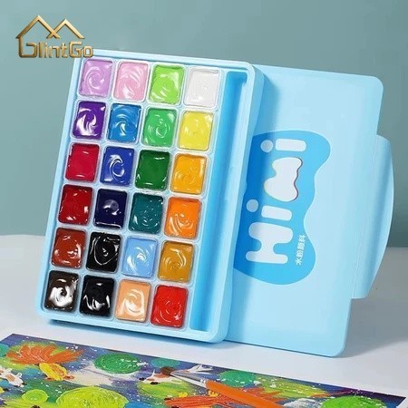 

Cat Air HIMI 30ml - Set 18/24 Warna Jelly Guas Non Toxic untuk Anak (Cangkir Lucu)