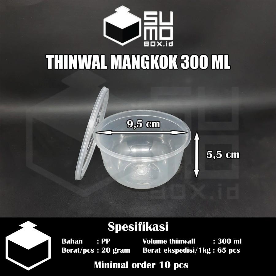(ISI 25PCS) Thinwall Sumobox Mangkok Bulat 300ml