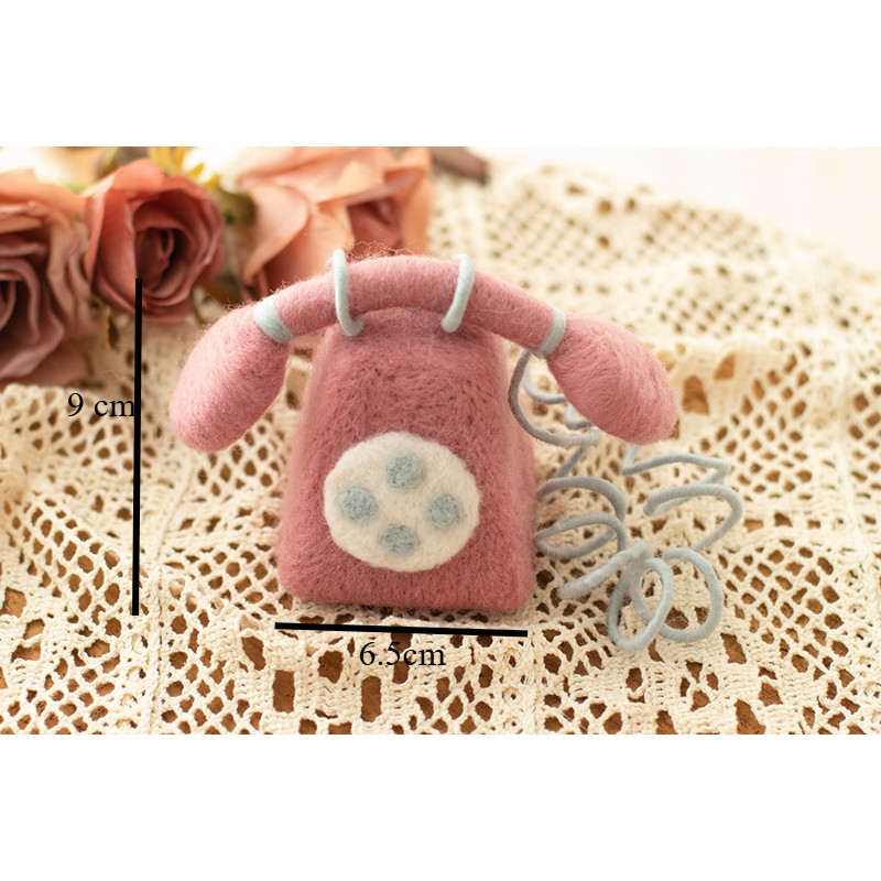 Newborn Photography Props Phone Wool Felt  Doll Rabbit  Clond and Star Photography Props Accessories