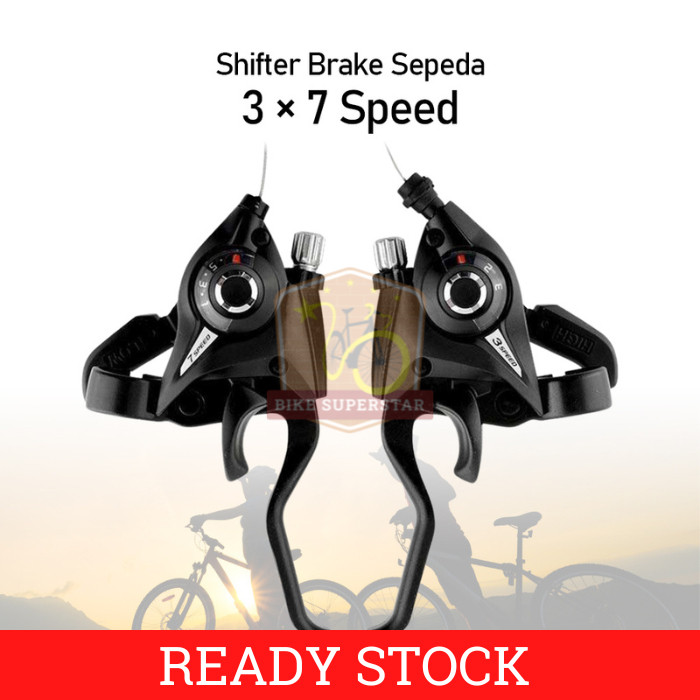 Handle Dryer Shifter Rem Brake 3 x 7 8 Speed Sepeda Gunung Mtb
