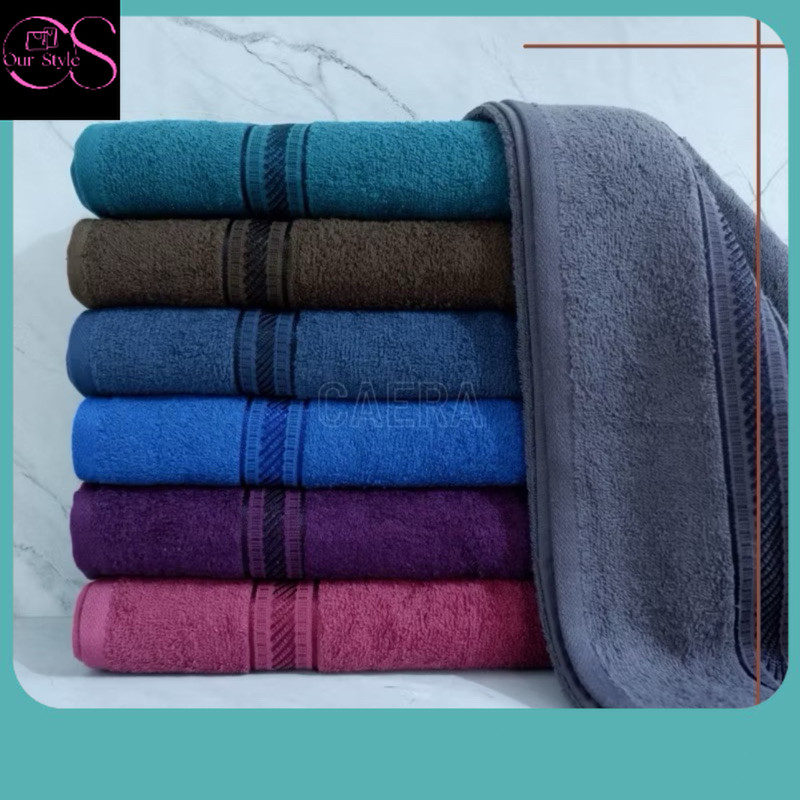 Handuk Termurah / Handuk Merah Putih 50x100cm Daya Serap Tinggi