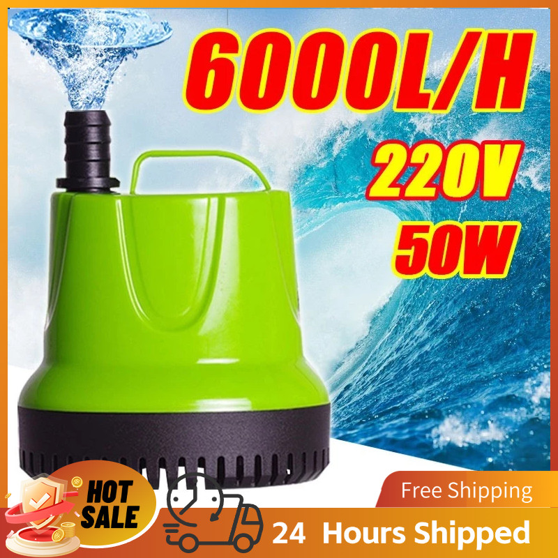 Pompa tangki ikan 25W 50W Pompa Air Celup Aquarium Kolam Ikan Submersible Water Pump pompa air kolam