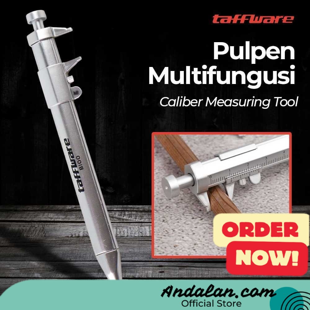 

Taffware Pena Pulpen Ballpoint Pen Caliber Measuring Tool Scale Ruler - B100