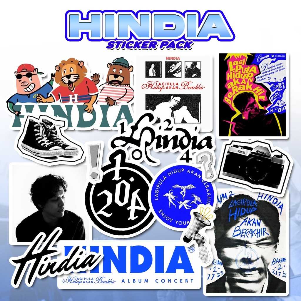 

Sticker Hindia Artist Pack | Stiker Anti Air Anti Luntur | Stiker Hias Hp Laptop