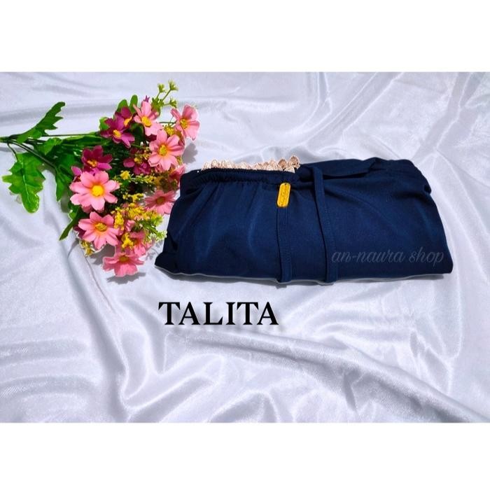 bergo kerut renda talita terbaru - jilbab jersey kerut viral - kerudung jersey renda kerut - dongker