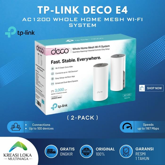 TP LINK TP-LINK TL DECO E4 ( ISI 2 ) AC1200 Whole Home Mesh WiFi
