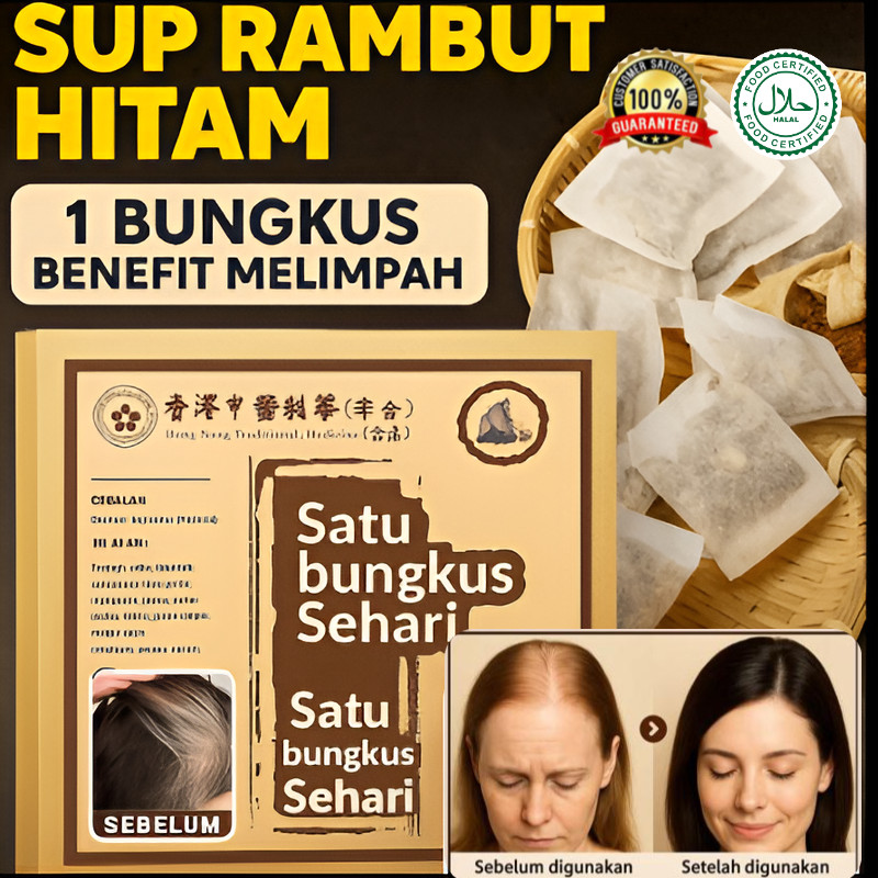 

⭐New Arrival⭐[Khusus dikembangkan untuk orang dengan rambut beruban] Black Fang Tang/Solusi Rambut Beruban Alami / Paket Perawatan Rambut Hitam / Formula Herbal Anti Uban / Nutrisi Rambut Sehat / Produk Khusus Lansia