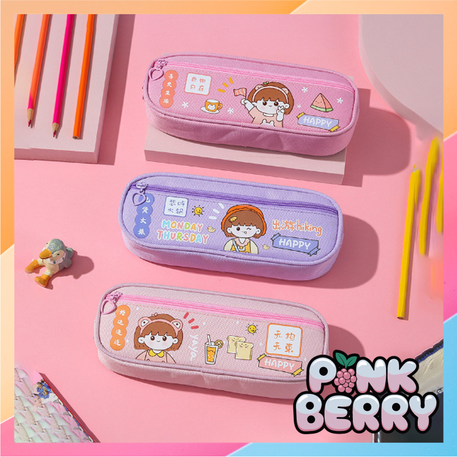 

PINK BERRY S5833 Tempat Alat Tulis Motif Lucu Pencil Case Cartoon Tempat Pensil Resleting Model Terbaru