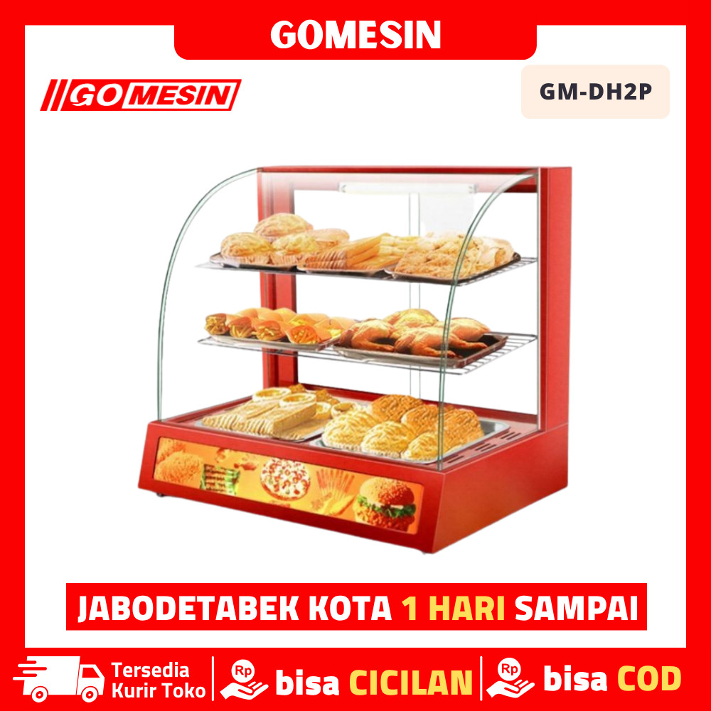 GOMESIN GM-DH-2P Etalase Makanan Penghangat Makanan Original