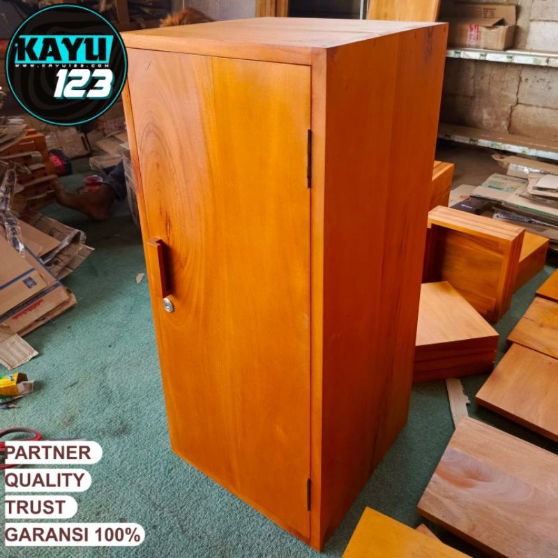 Box Kayu 35x35x80 cm Box Storage Kotak Kayu Kursi Kayu Serbaguna Lemari Kayu Multifungsi