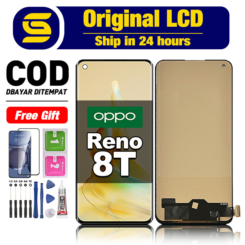 LCD OPPO Reno 8T Original 100% hp Touchscreen Fullset Compatible For Glass Digitizer ori asli COD