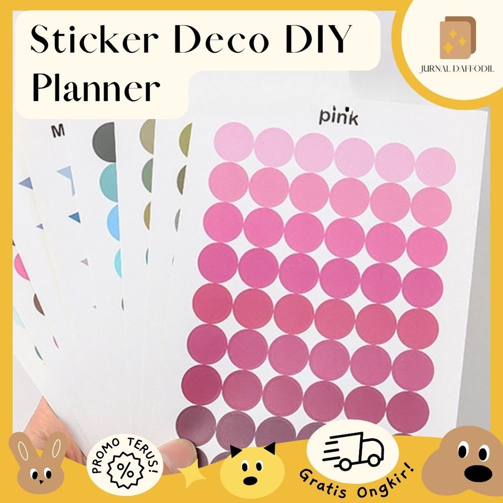 

Jurnal Daffodil - Sticker Deco DIY Planner BUJO Stiker Aesthetic Dots Love