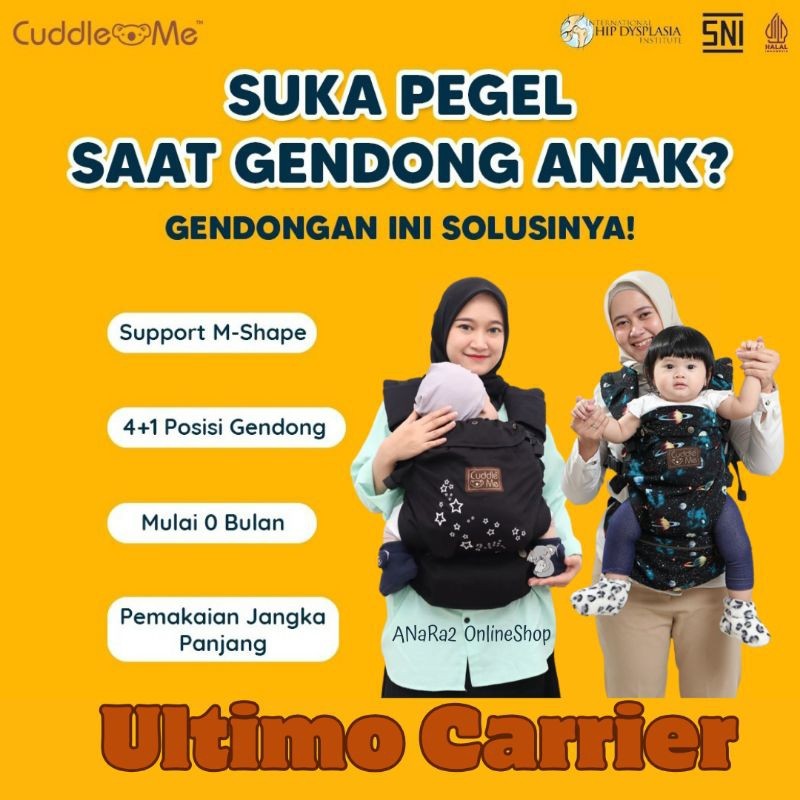 Gendongan Bayi Hipseat Ultimo Carrier Cuddle Me Baby NewBorn SSC M Shape Depan Samping Anak Co