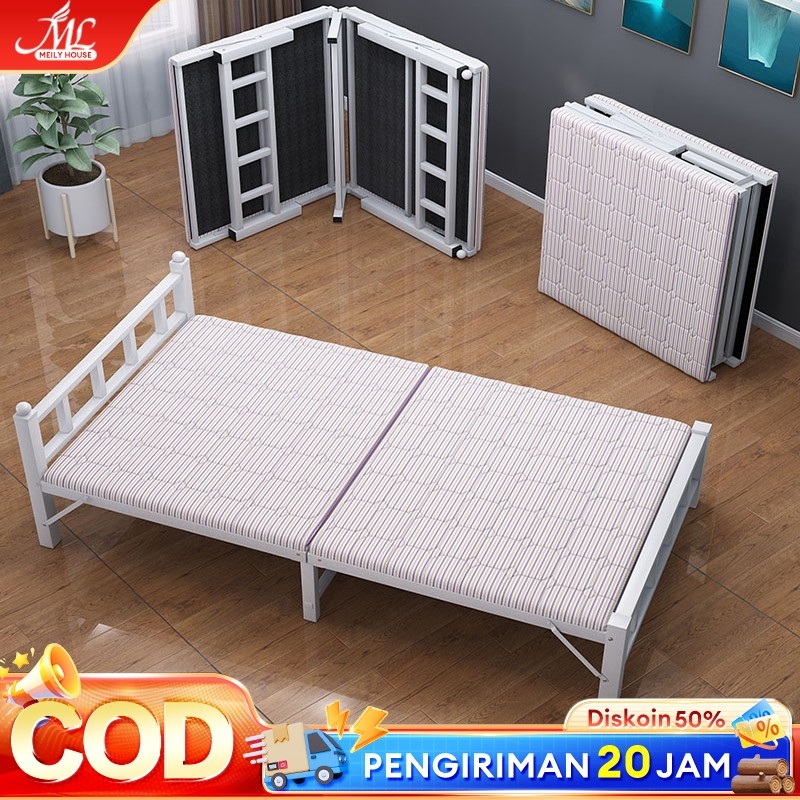 Tempat Tidur Lipat Dipan Tempat Tidur Ranjang Lipat Ranjang Besi Lipat  Folding Bed Portabel