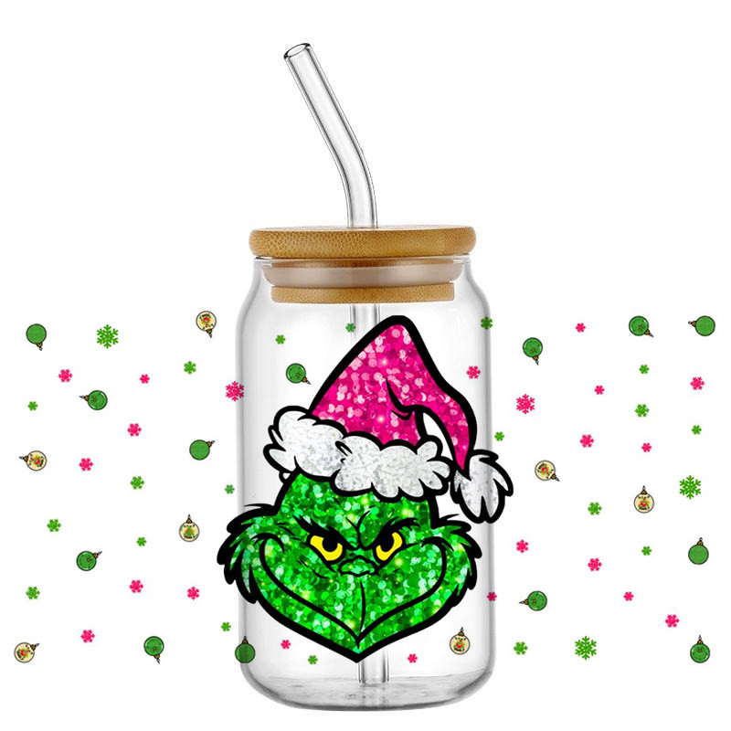 

Christmas Monster UV DTF Transfer Sticker For Wraps Cup DIY Waterproof Custom Decals High Temperature Resistance Sticker