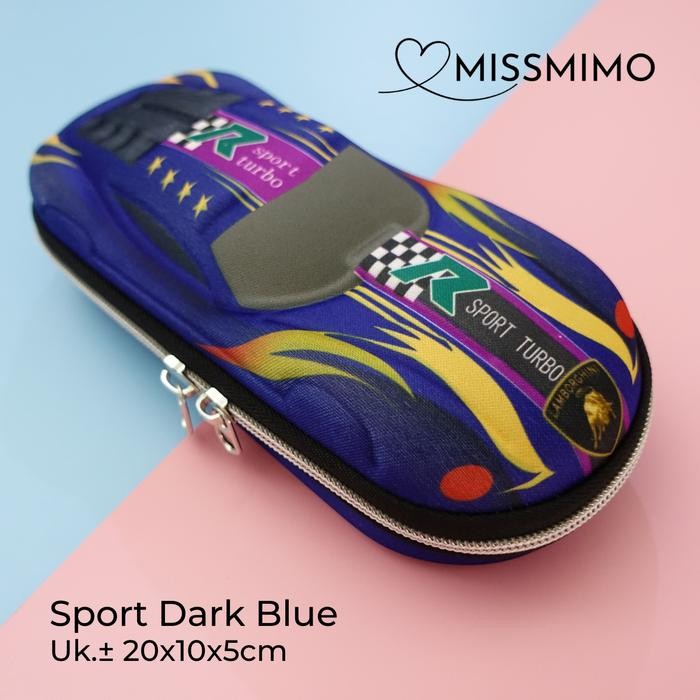 

[New Arrival] Kotak Pensil Anak Sekolah / Tempat Pensil Anak 3D Timbul Mobil Sport - Sport Dark Blue