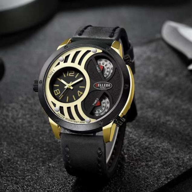 BELLEDA 9257 Kulit Jam Tangan Pria Original Belleda 100% Tahan Air Belleda Watch's Jam Tangan Belled