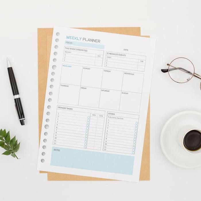 

TERLARIS! Loose Leaf A5 - A5C031 Weekly Planner Focus by bukuqu - HVS 100gsm