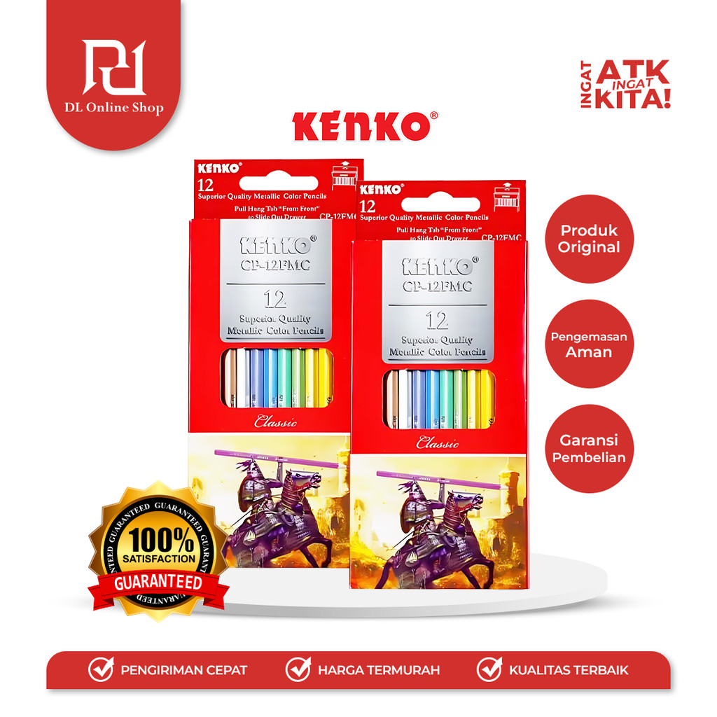 

KENKO 12 PENSIL WARNA METALIK/ METALLIC COLOR PENCIL CP-12FMC (1SET)