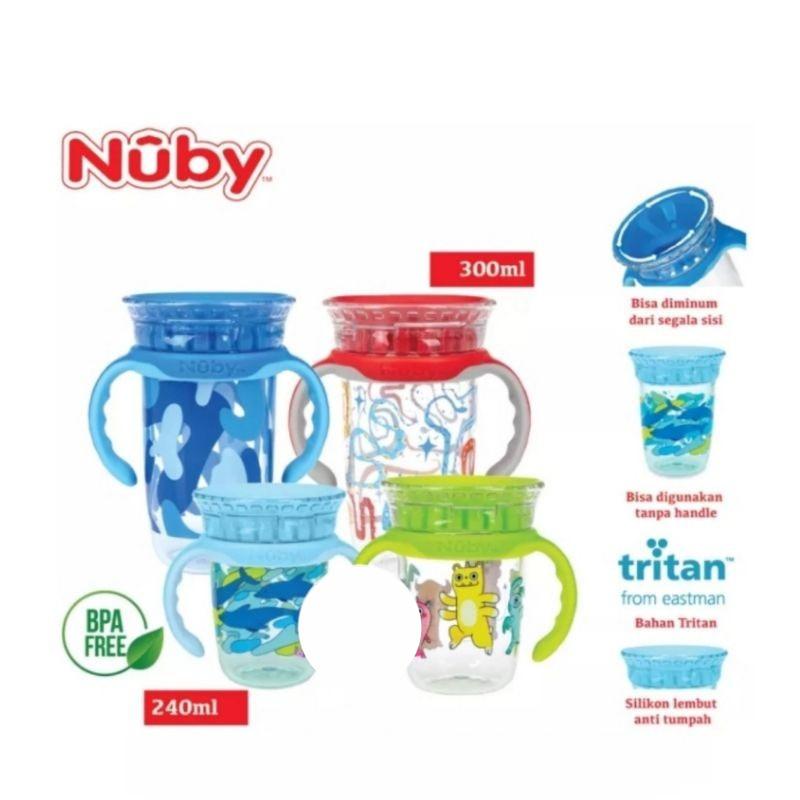 Nuby Tritan Smart Cup Bottle 240ml dan 300ml
