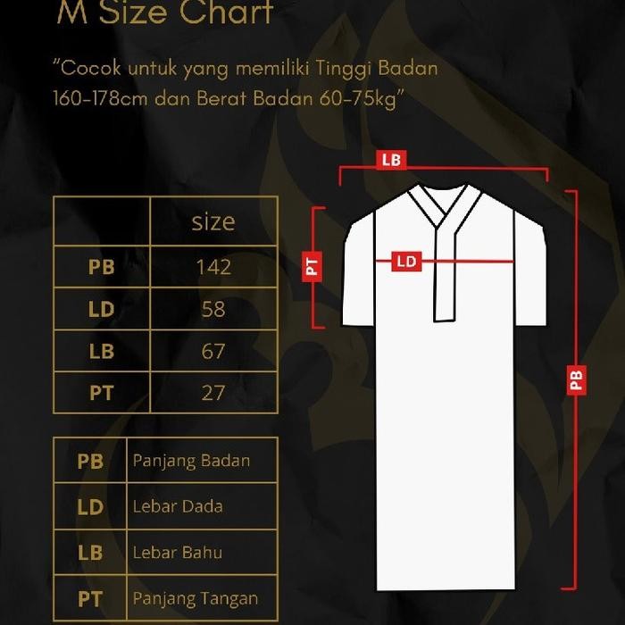 FES DJELLABA - Thobe Matte Black Gamis Muslim - M