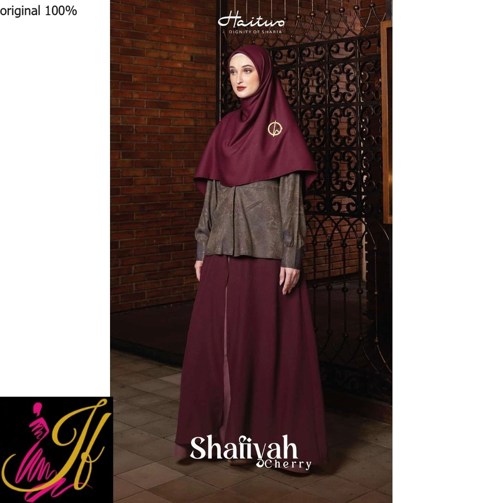 Gamis dress Wanita Dewasa Elegant Model Terbaru set outer busui saku samping Shafiyah by Nibras