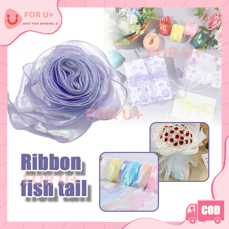 

Pita Kado Buket Bunga Korea / Pita Organza Fishtail Hologram Korea / Pita Kado