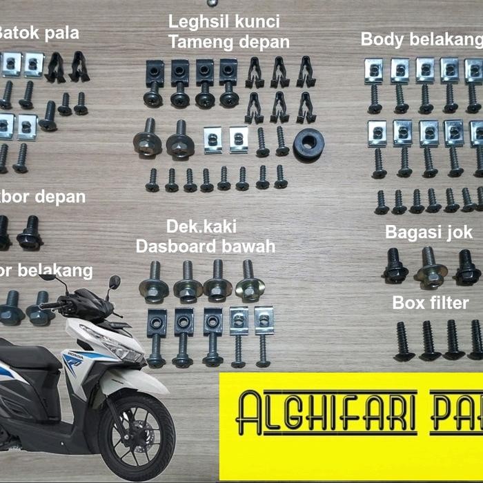 Baut body fullset Vario 125/150 LED tahun 2016-2019