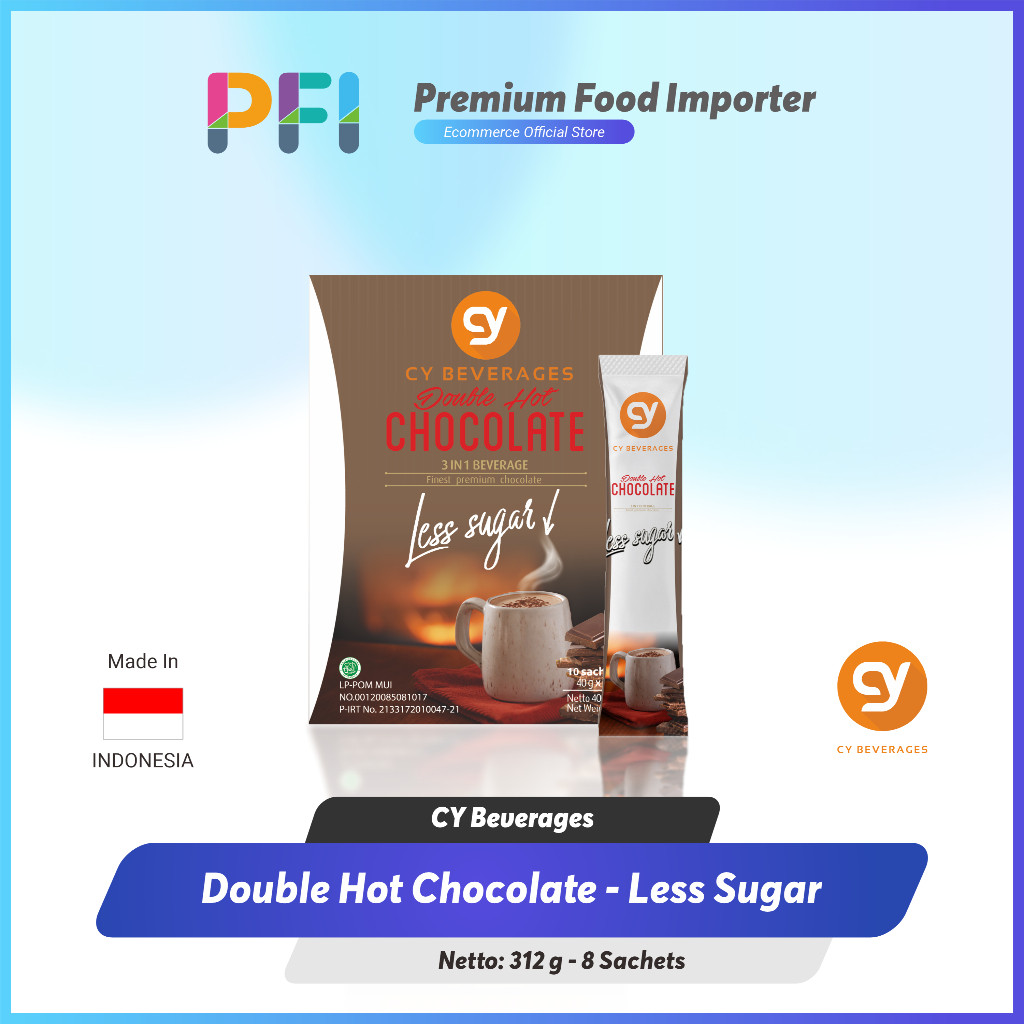 

CY Choco Less Sugar 3in1 Box 8s 312gr