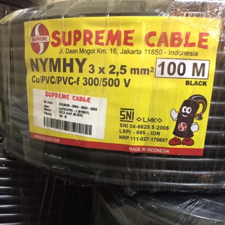 Kabel Serabut /NYMHY Supreme 3x2.5 3x2,5 3 x 2.5 3 x 2,5 @100meter