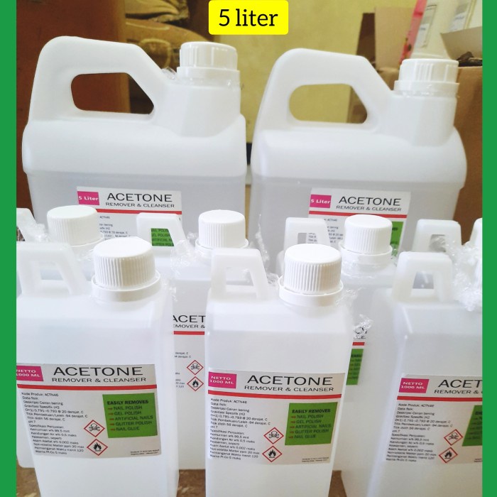 *TERLARIS* Aseton acetone pembersih kutek - Acetone - 5 liter
