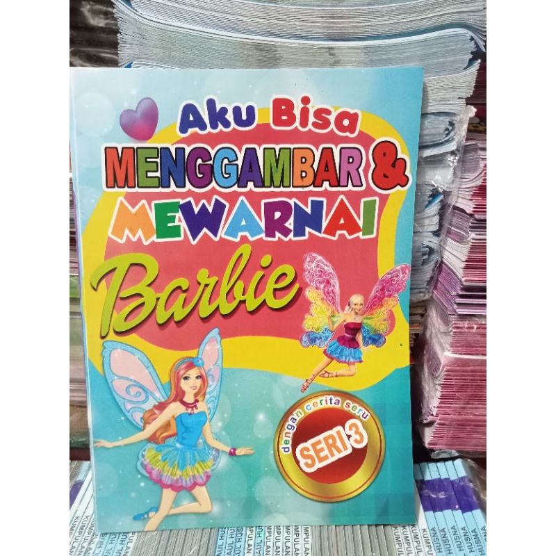 Buku Anak Aku Bisa Menggambar dan Mewarnai Barbie