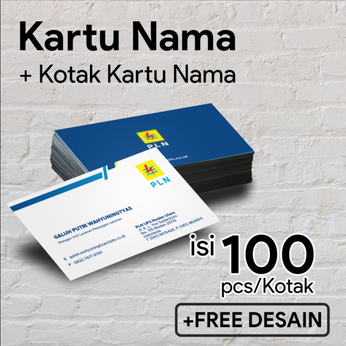 

Cetak Kartu Nama Bahan TIK 260 + Kotak - Custom Desain | FREE DESAIN