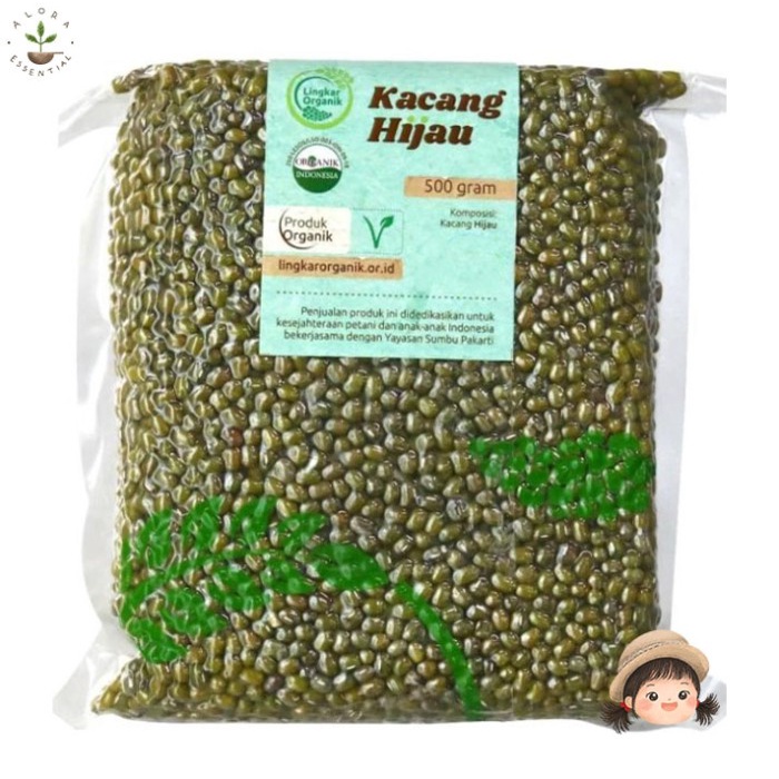

BEST SELLER ! Lingkar Organik Kacang Hijau 500gr - Kacang Hijau Organik