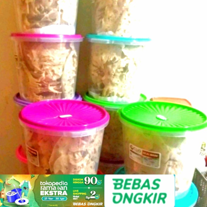 

BEST SELLER ! Peyek Rebon 5 Liter Toples - TANPA TOPLES