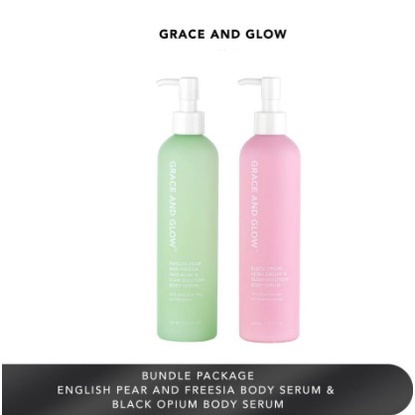 Body Serum Grace and Glow - Body Wash - 300ml - Grace n Glow Black Opium Ultra Bright &amp; Glow Solution - English Pear and Freesia Anti Acne &amp; Scar - Shampoo | Murah Berfaedah