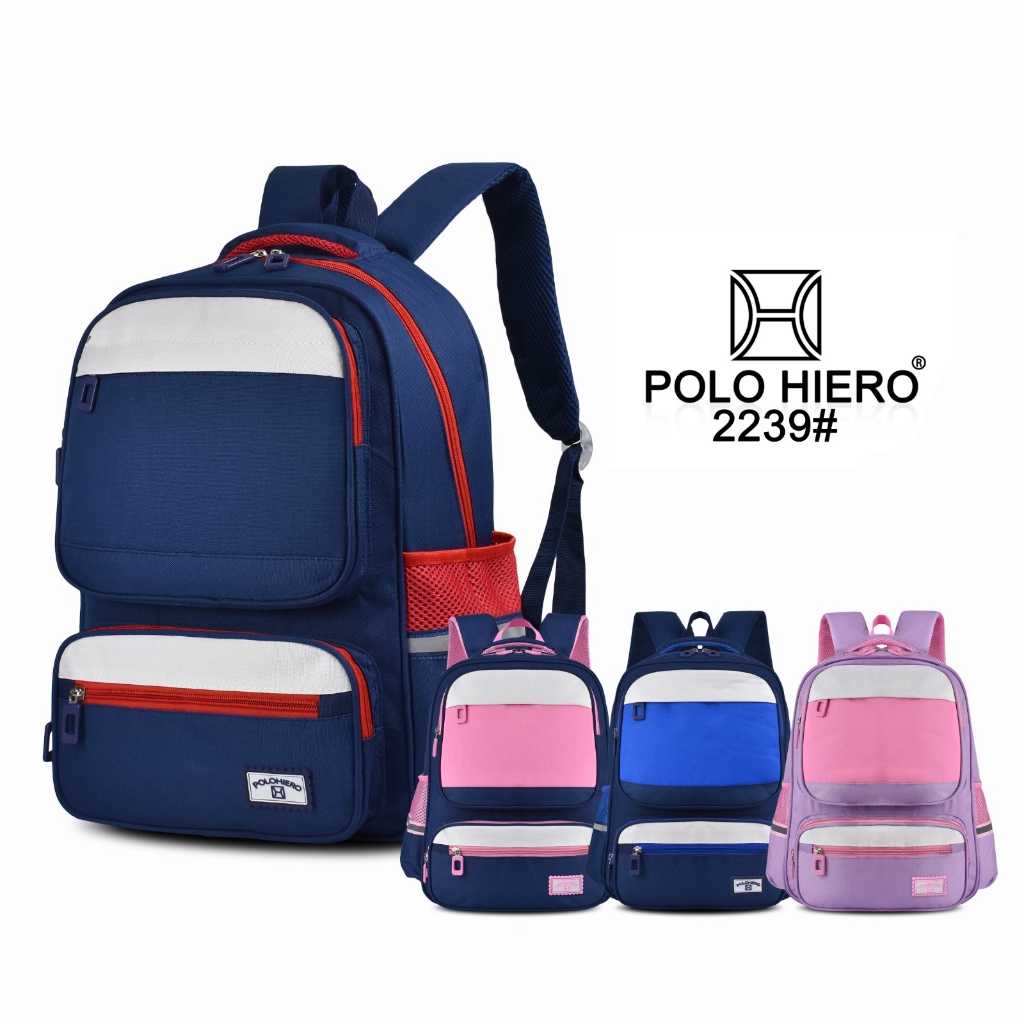 Tas Anak Fashion Polo Hiero 2239 Tas Sekolah Anak Laki-Laki Dan Tas Ransel Anak Perempuan