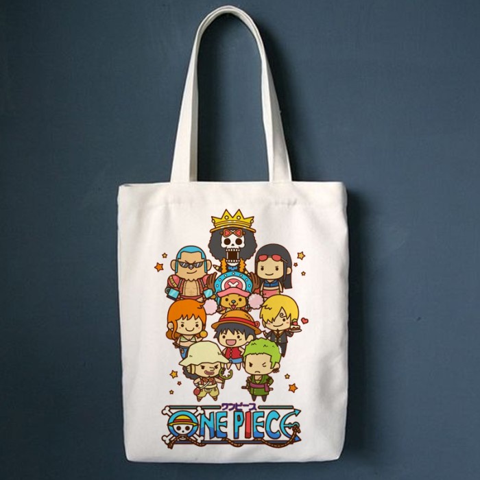 Promo - Totebag Tote Bag Anime One Piece Luffy Wibu Kanvas Lucu Tas Anime - RAME - Sedia totebag pri