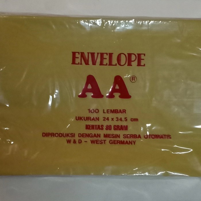 amplop coklat folio 100 lembar