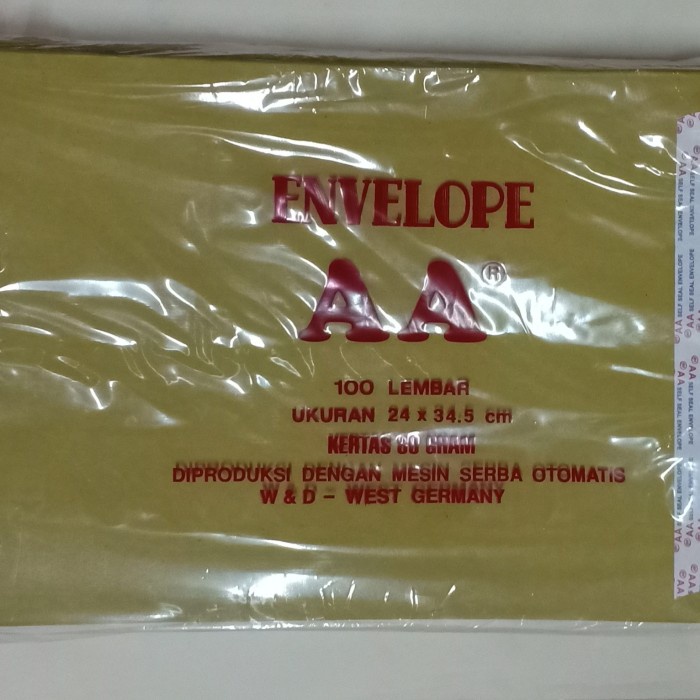 

Amplop coklat AA 100lbr