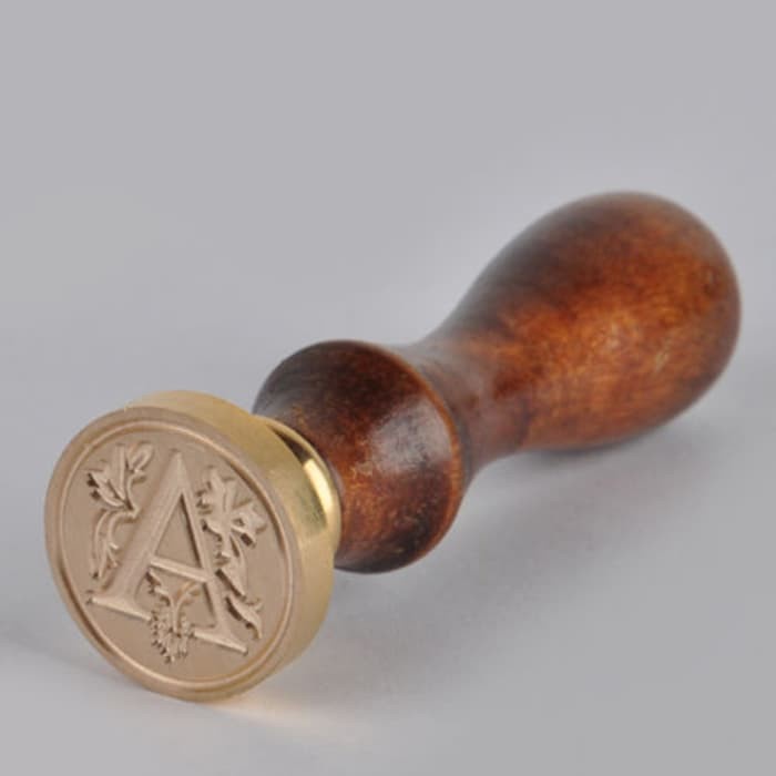 

Alphabet Initial Vintage Letter Head Handle - Stempel lilin Klasik