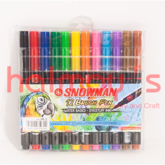 

SPIDOL BRUSH PEN SNOWMAN 12 COLOR BM - 12 ( 12 BRUSH PEN )