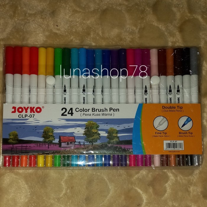

Pena kuas warna Joyko CLP-07 24 double tip color brush pen