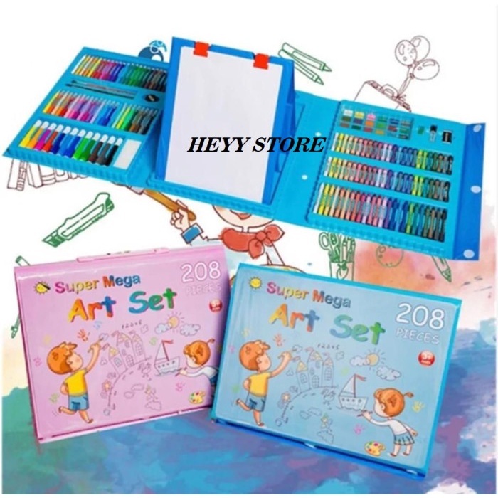 

CRAYON SET 208 PCS CRAYON MELUKIS CRAYON SET LENGKAP CRAYON ANAK ANAK