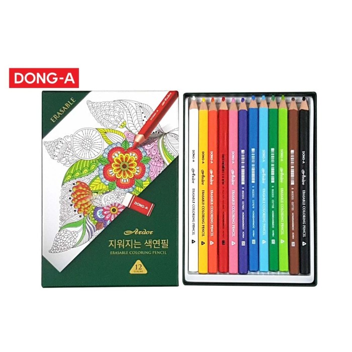 

Pensil Warna / DongA Ador Eraseable Color Pencil / Korea