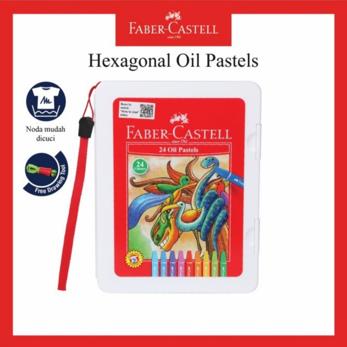 

hexagonal oil pastel/crayon 24w faber castle
