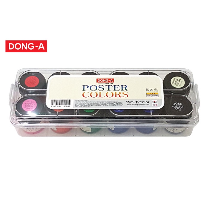 

Poster Color/ Cat Air DongA 12 warna/set 15 ml