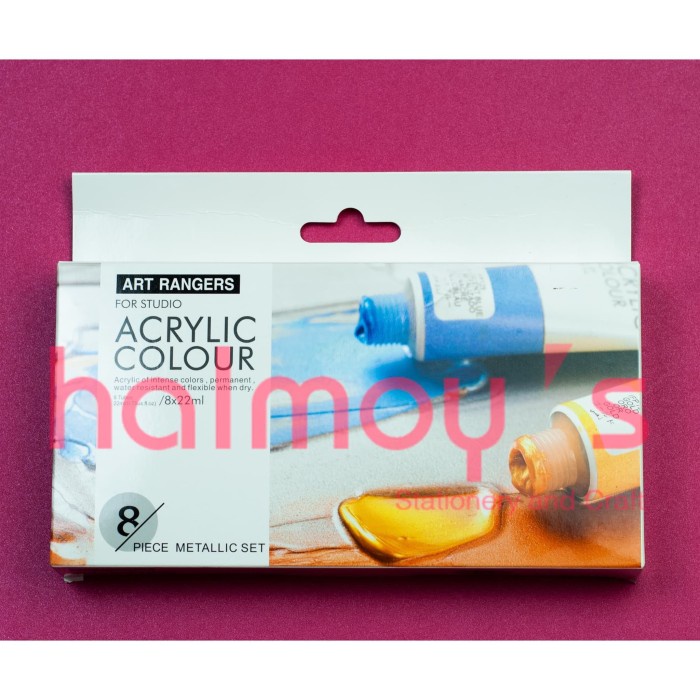 

CAT AKRILIK / ACRYLIC COLOUR ART RANGERS METALLIC SET 22 ML X 8 WARNA